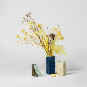 Yellow Parables 1 (vases and bookstand)