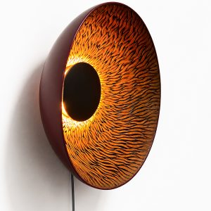 Bowl: Circle Within a Circle – Maroon,  A Courageous Self-Confidence That Illuminates  the Darkness of Life (Wall Light)
